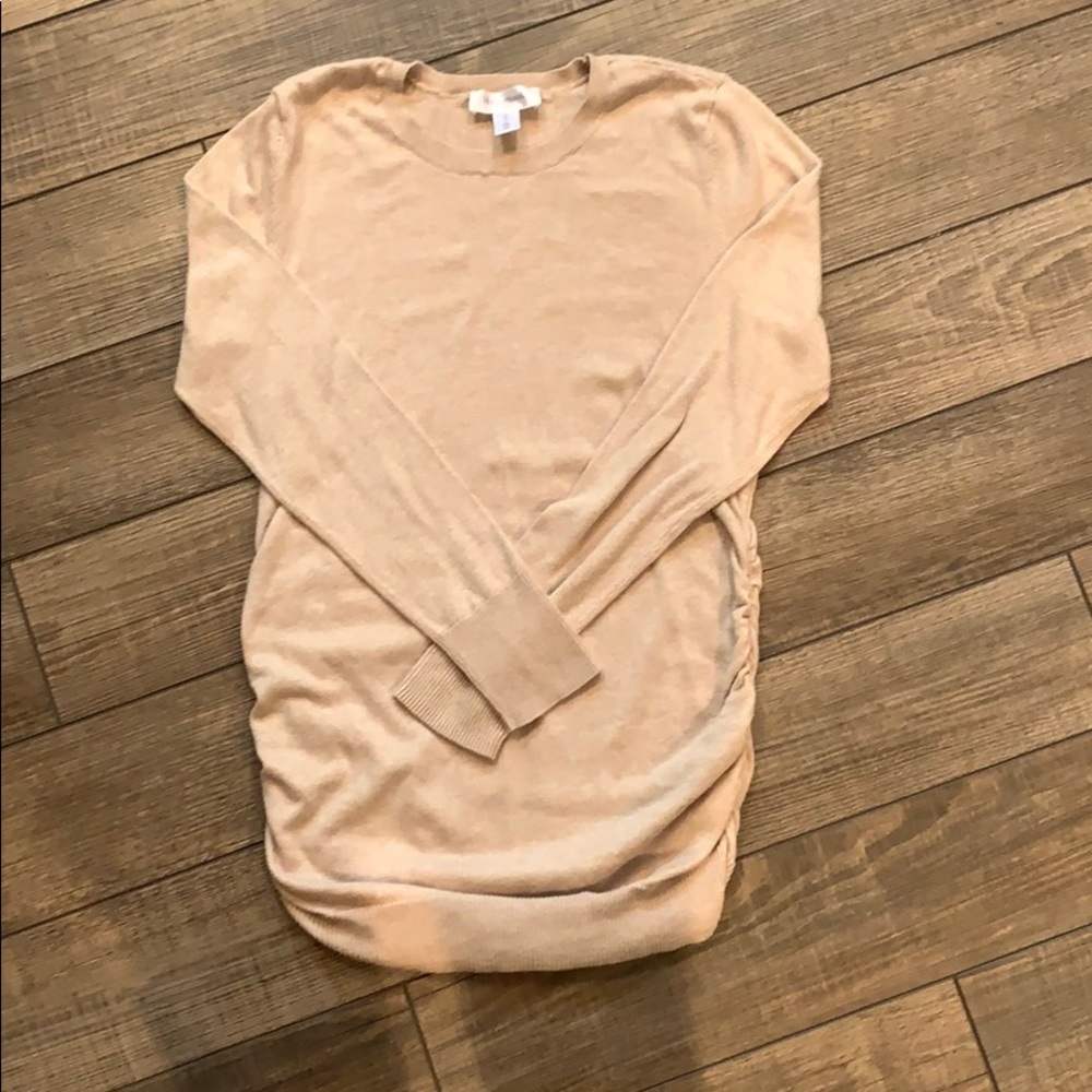 Lightweight tan maternity sweater